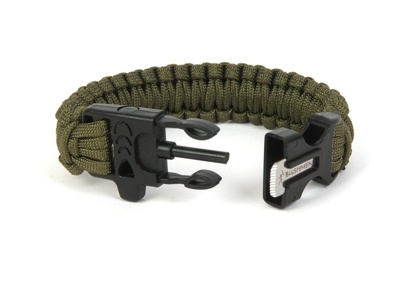 Survival paracord bracelet 3m, firestarter and whistle by Bushmen