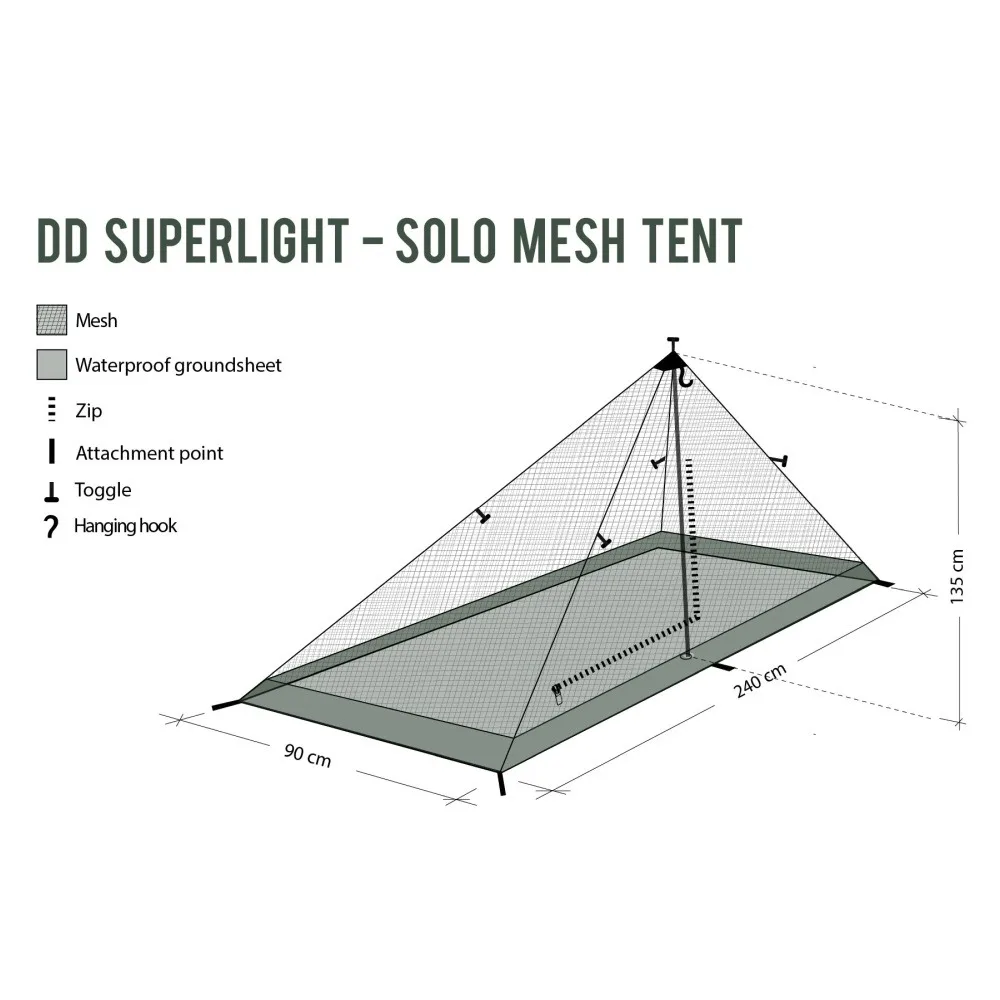 DD SuperLight Solo Mesh Tent by DD Hammocks | Mavaja.fi
