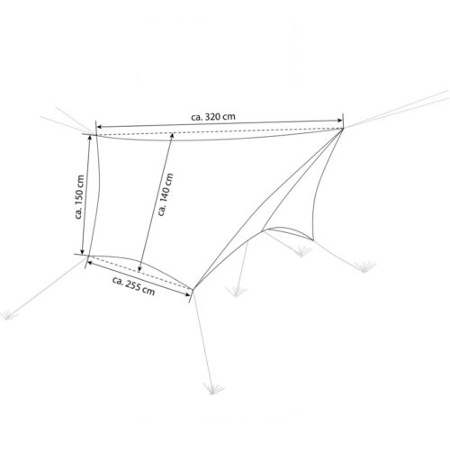 Tarppi taittuvilla ovilla Wing Tarp | Amazonas - Mavaja