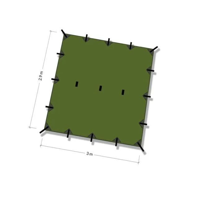 DD SuperLight Tarp 3 x 2.9 m by DD Hammocks | Mavaja.fi