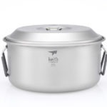 Titanium Pot with lid with folding handles  | Keith