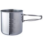 stainless steel mug Space Saver 0,6 L foldable handle | Basic Nature