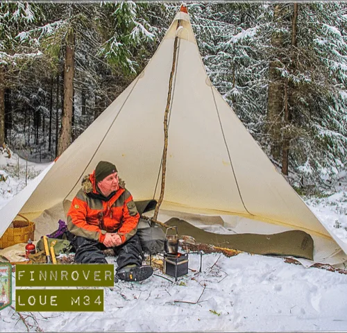 Loue M64 nylon Taffeta 2 person openfire shelter by Finnrover