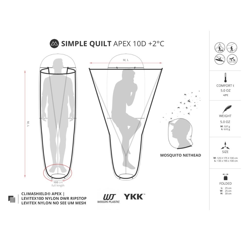 Apex Topquilt ultralight Simple Quilt APEX 10D | Liteway - Image 10