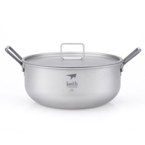 Titaaninen kattila kahvoilla ja kannella 1.8 L | Keith Titanium
