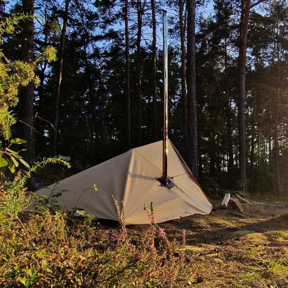 Puuvilla-polyesteri tarppi hormiläpiviennillä HOT Tarp 3x3 | Bushmen - Image 2