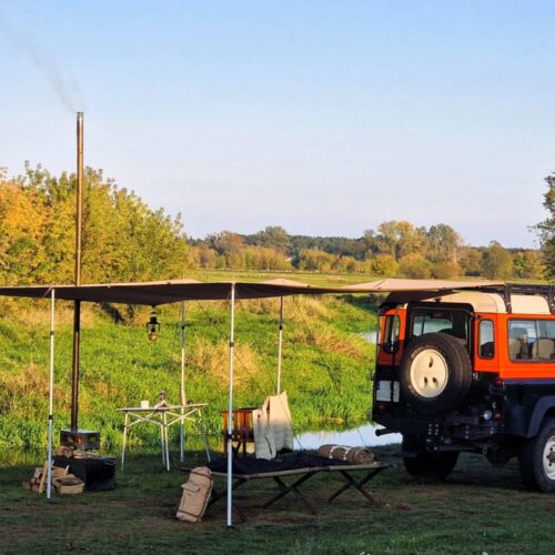 Puuvilla-polyesteri tarppi hormiläpiviennillä HOT Tarp 4x4 | Bushmen