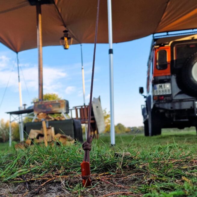 Puuvilla-polyesteri tarppi hormiläpiviennillä HOT Tarp 4x4 | Bushmen - Image 5