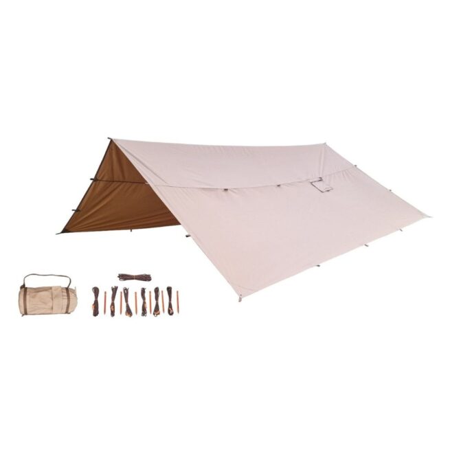 Puuvilla-polyesteri tarppi hormiläpiviennillä HOT Tarp 4x4 | Bushmen - Image 6