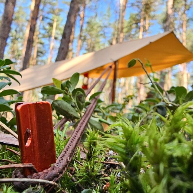 Puuvilla-polyesteri tarppi hormiläpiviennillä HOT Tarp 4 x 3 | Bushmen - Image 11