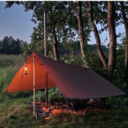 Puuvilla-polyesteri tarppi hormiläpiviennillä HOT Tarp 4 x 3 | Bushmen