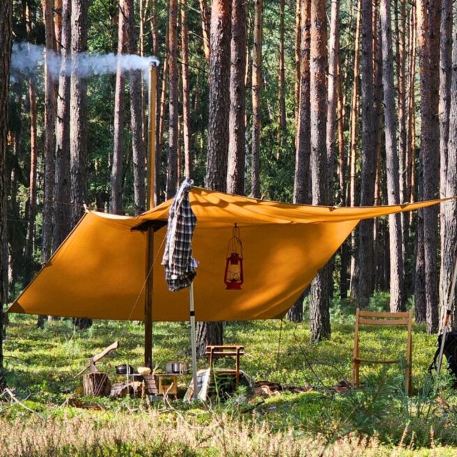 Puuvilla-polyesteri tarppi hormiläpiviennillä HOT Tarp 4 x 3 | Bushmen - Image 5