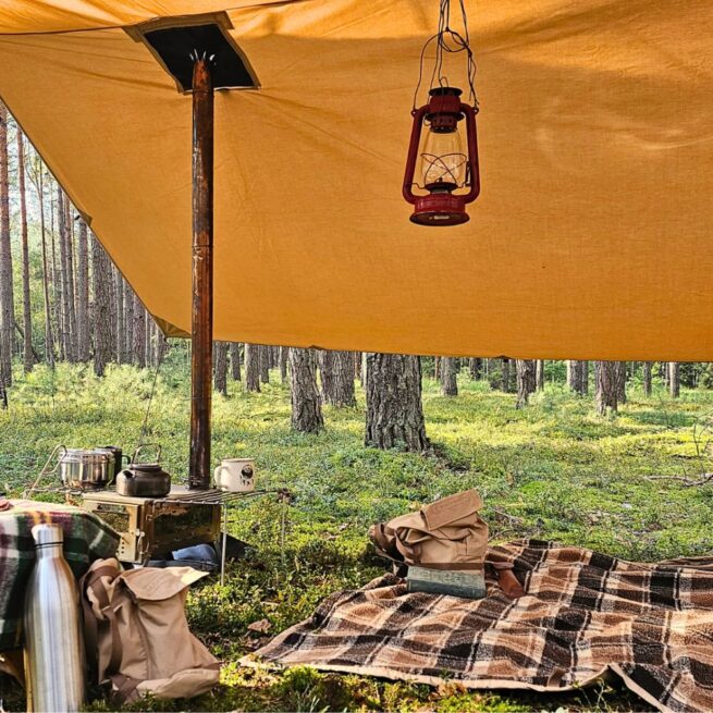 Puuvilla-polyesteri tarppi hormiläpiviennillä HOT Tarp 4 x 3 | Bushmen - Image 7