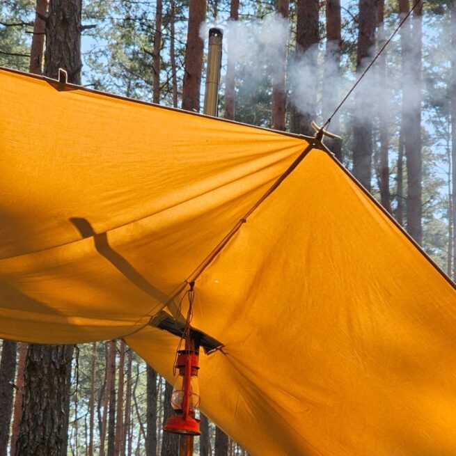 Puuvilla-polyesteri tarppi hormiläpiviennillä HOT Tarp 4 x 3 | Bushmen - Image 8