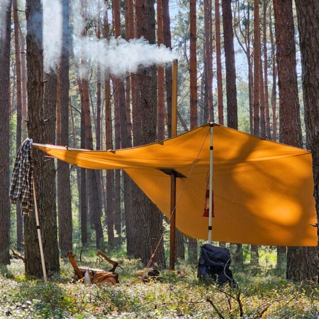 Puuvilla-polyesteri tarppi hormiläpiviennillä HOT Tarp 4 x 3 | Bushmen - Image 9