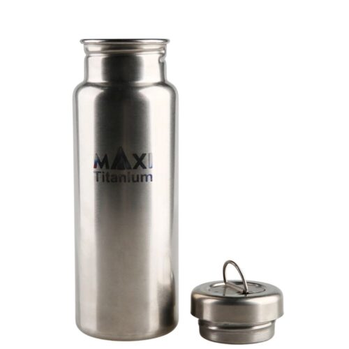 Titaaninen juomapullo 800 ml leveä suuaukko - Titanium Water Bottle | MAXI