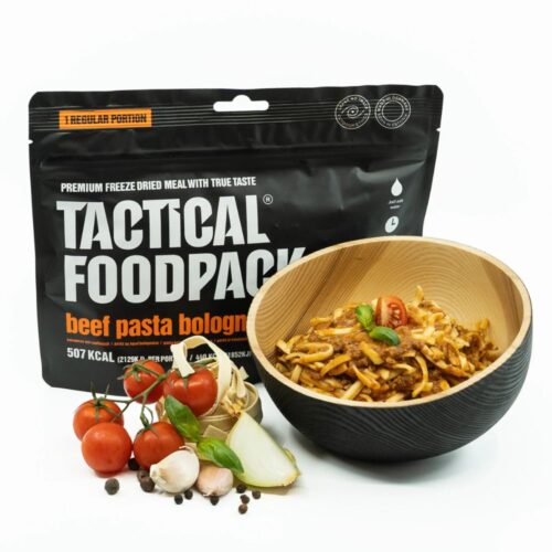 Retkiruoka Pasta Bolognese naudanlihalla - Beef Pasta Bolognese Tactical Foodpack