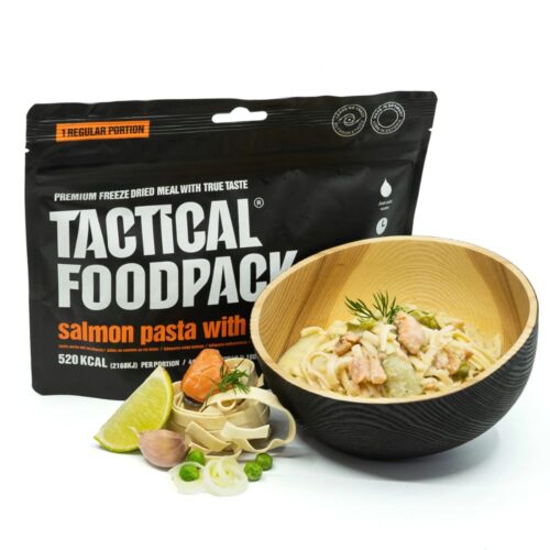 Retkiruoka lohipasta valkoviinillä - Salmon Pasta with White Wine Tactical Foodpack