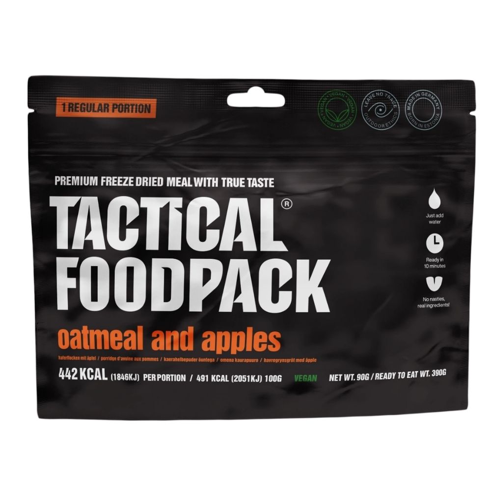 Retkiruoka omenakaurapuuro - Oatmeal and Apples Tactical Foodpack