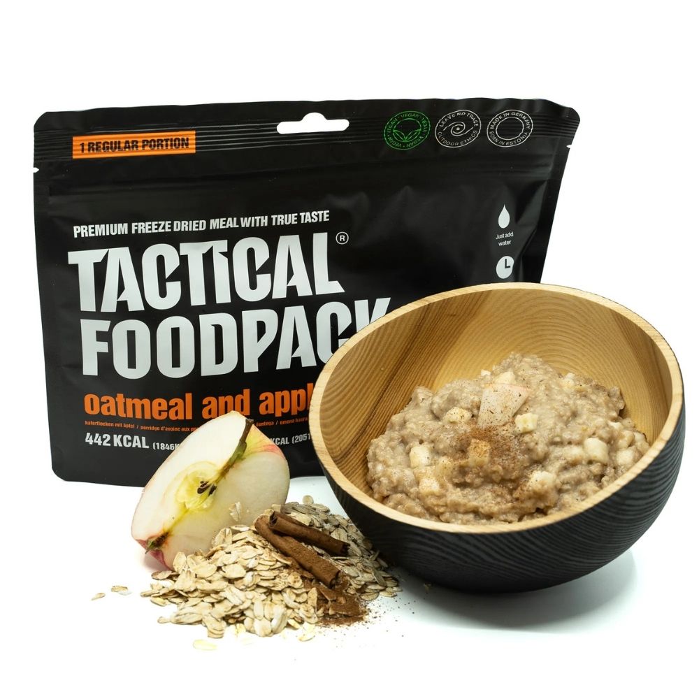 Retkiruoka omenakaurapuuro - Oatmeal and Apples Tactical Foodpack
