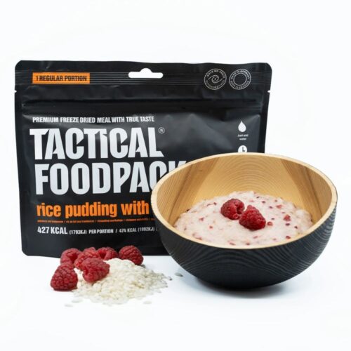 Retkiruoka riisipuuro vadelmilla - Rice Pudding with Raspberries Tactical Foodpack