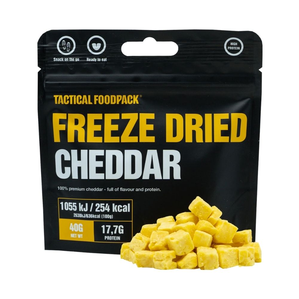 Retkisnack cheddarjuusto - Freeze-Dried Cheddar Snacks Tactical Foodpack